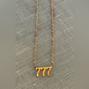 Gold 777 Necklace